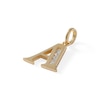 Thumbnail Image 1 of Cubic Zirconia "A" Initial Necklace Charm in 10K Solid Gold