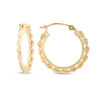 Thumbnail Image 0 of Small Rope-Textured Hoop Earrings in 10K Gold