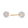 Thumbnail Image 0 of Child's 4mm Multi-Color Crystal Ball Stud Earrings in 14K Gold