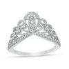 Thumbnail Image 0 of Cubic Zirconia Looping Tiara Ring in Sterling Silver - Size 7