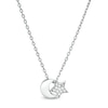 Thumbnail Image 0 of Cubic Zirconia Star and Crescent Moon Pendant in Sterling Silver