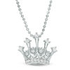 Thumbnail Image 0 of Cubic Zirconia Crown Pendant in Sterling Silver