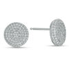Thumbnail Image 0 of Cubic Zirconia Button Stud Earrings in Sterling Silver