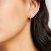 Thumbnail Image 1 of Cubic Zirconia Pavé Double Row Huggie Hoop Earrings in Sterling Silver