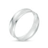 Thumbnail Image 0 of 6mm Brushed Concave Bevelled Edge Comfort Fit Wedding Band in Sterling Silver - Size 10