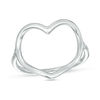 Thumbnail Image 0 of Made in Italy Heart Outline Ring in Sterling Silver - Size 7
