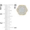 Thumbnail Image 1 of 1/5 CT. T.W. Diamond Hexagon Frame Stud Earrings in 10K Gold
