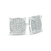 Thumbnail Image 0 of 1/10 CT. T.W. Composite Diamond Square Stud Earrings in Sterling Silver