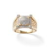 Thumbnail Image 0 of 1/6 CT. T.W. Composite Diamond Square Nugget Ring in Sterling Silver with 14K Gold Plate