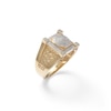 Thumbnail Image 1 of 1/6 CT. T.W. Composite Diamond Square Nugget Ring in Sterling Silver with 14K Gold Plate
