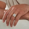Thumbnail Image 2 of 1/6 CT. T.W. Composite Diamond Square Nugget Ring in Sterling Silver with 14K Gold Plate