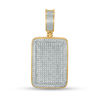 Thumbnail Image 0 of 1/10 CT. T.W. Diamond Large Rectangle Charm in Sterling Silver with 14K Gold Plate