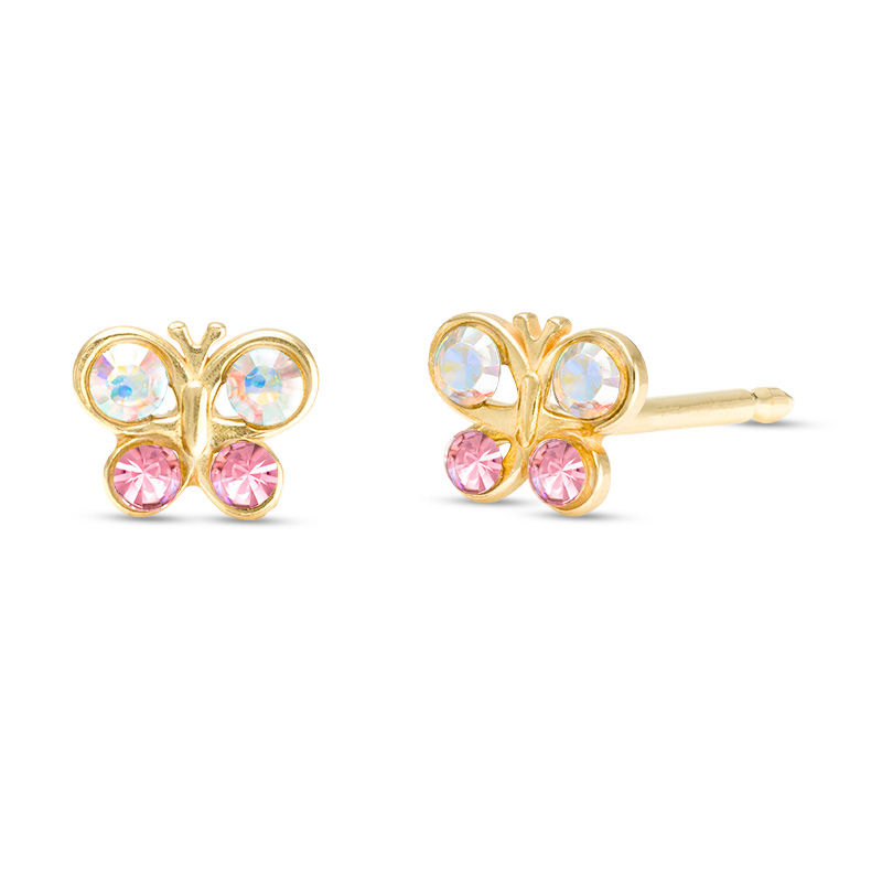 Opal Iridescent Glitter Butterfly Earrings