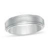Thumbnail Image 0 of Men's 6mm Comfort-Fit Brushed Wedding Band in Sterling Silver