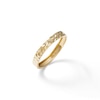 Thumbnail Image 1 of Made in Italy  Diamond-Cut "X" Band in 10K Hollow Sheet Gold - Size 8
