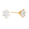 Thumbnail Image 0 of 6mm Cubic Zirconia Solitaire Stud Earrings in 10K Gold