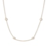 Thumbnail Image 0 of Made in Italy 3.5mm Bezel-Set Cubic Zirconia Station Necklace in 10K Solid Gold - 16"