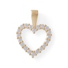Thumbnail Image 0 of Cubic Zirconia Small Heart Outline Necklace Charm in 10K Solid Gold