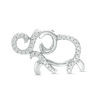 Thumbnail Image 0 of Cubic Zirconia Elephant Necklace Charm in Sterling Silver