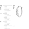 Thumbnail Image 2 of Graduated Triple Heart Hoop Earrings in Hollow Sterling Silver