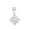Thumbnail Image 0 of 6.0mm Cubic Zirconia Solitaire Necklace Charm in Sterling Silver