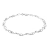 Thumbnail Image 0 of Diamond Accent Infinity Link Bracelet in Sterling Silver - 7.5"