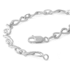 Thumbnail Image 1 of Diamond Accent Infinity Link Bracelet in Sterling Silver - 7.5"
