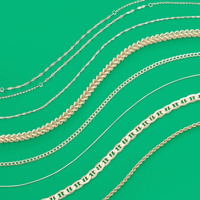 100 Gauge Franco Snake Chain Necklace in 10K Gold - 24"