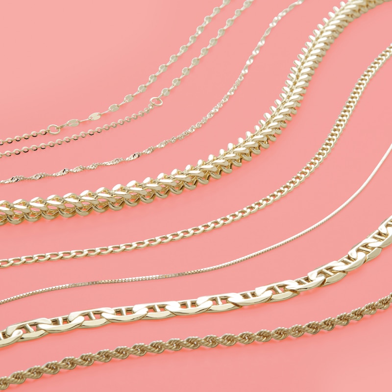 100 Gauge Franco Snake Chain Necklace in 10K Gold - 24"