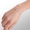 Thumbnail Image 2 of Cubic Zirconia Cross Bolo Bracelet in Sterling Silver - 8"