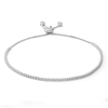 Thumbnail Image 0 of Cubic Zirconia Bar Bolo Bracelet in Sterling Silver - 8"
