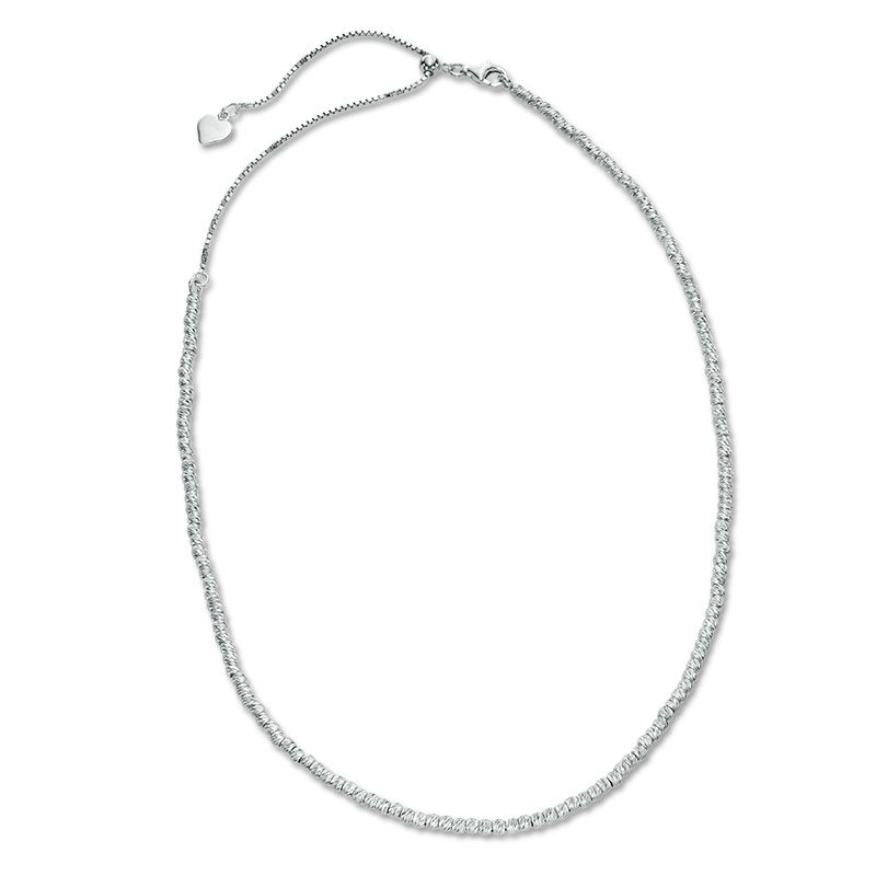 Made in Italy Bead Choker Necklace in Sterling Silver - 16"