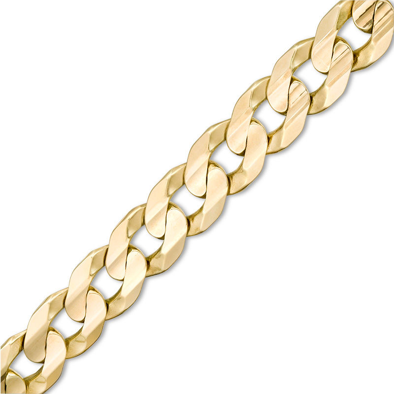 220 Gauge Cuban Curb Chain Bracelet in 10K Gold - 9"