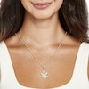 Thumbnail Image 2 of Large Diamond-Cut Cannabis Leaf Necklace Charm in 10K Solid Gold
