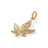 Thumbnail Image 1 of Small Diamond-Cut Cannabis Leaf Necklace Charm in 10K Solid Gold