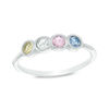 Thumbnail Image 0 of Child's Multi-Color Cubic Zirconia Four Stone Ring in Sterling Silver - Size 3