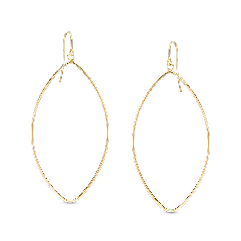 Made in Italy Oval Dangle Drop Earrings in 10K Gold