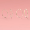 Thumbnail Image 1 of 10K Gold Bonded Sterling Silver 60mm Hoops - Made in Italy