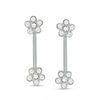 Thumbnail Image 0 of 014 Gauge Cubic Zirconia Flower Barbell Set in Stainless Steel