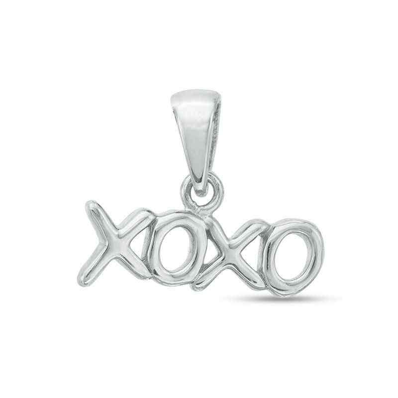 "xoxo" Pendant Charm in Sterling Silver
