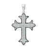Thumbnail Image 0 of Cubic Zirconia Gothic-Style Cross Pendant Charm in Sterling Silver