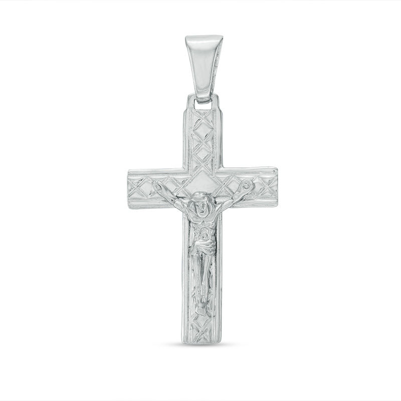 Crucifix Pendant Charm in Sterling Silver