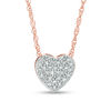 Thumbnail Image 0 of 1/10 CT. T.W. Composite Diamond Heart Pendant in 10K Rose Gold