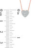 Thumbnail Image 1 of 1/10 CT. T.W. Composite Diamond Heart Pendant in 10K Rose Gold