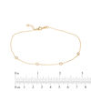 Thumbnail Image 2 of 3.5mm Cubic Zirconia Station Anklet in 10K Gold - 10"
