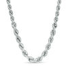 Thumbnail Image 0 of Graduated Rope Chain Necklace in Sterling Silver - 17"