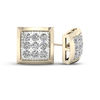 Thumbnail Image 0 of 1/20 CT. T.W. Convex Square Composite Diamond Stud Earrings in 10K Gold