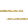 Thumbnail Image 1 of 080 Gauge Figaro Chain ID Bracelet in 10K Gold - 7.5"
