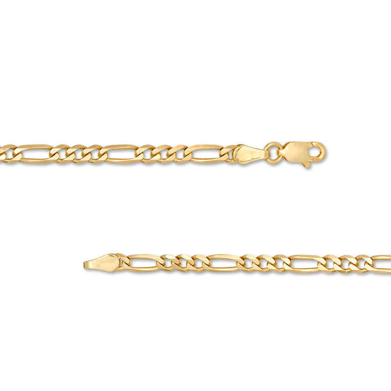 080 Gauge Figaro Chain ID Bracelet in 10K Gold - 7.5"