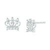 Thumbnail Image 0 of Cubic Zirconia Tiara Stud Earrings in Sterling Silver